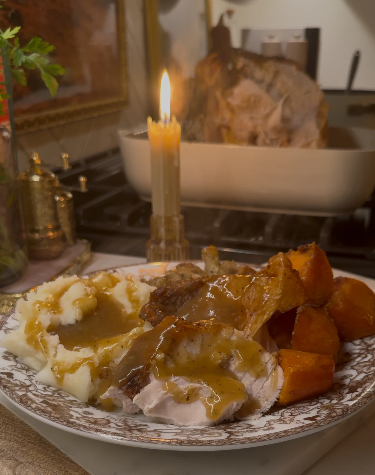 Roasted Thanksgiving Turkey Breast + Stuffing