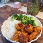 Sticky-Sweet Chicken Meatball Rice Bowls