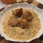 🍗 Chicken Meatballs with Creamy Parmesan Orzo