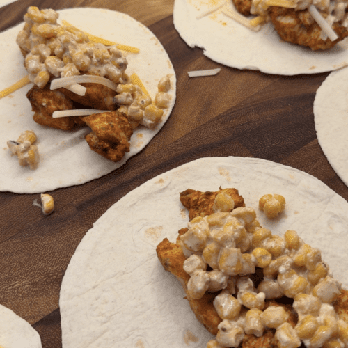 Elote Tacos with Chipotle Chicken