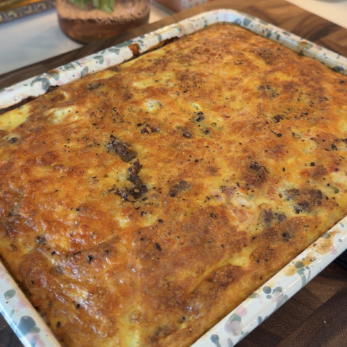 Easy Meal Prep Breakfast Bake with Sausage and Eggs