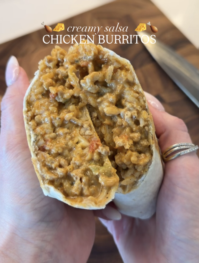 Easy Cheesy Ground Chicken and Rice Burritos - KBees Recipes