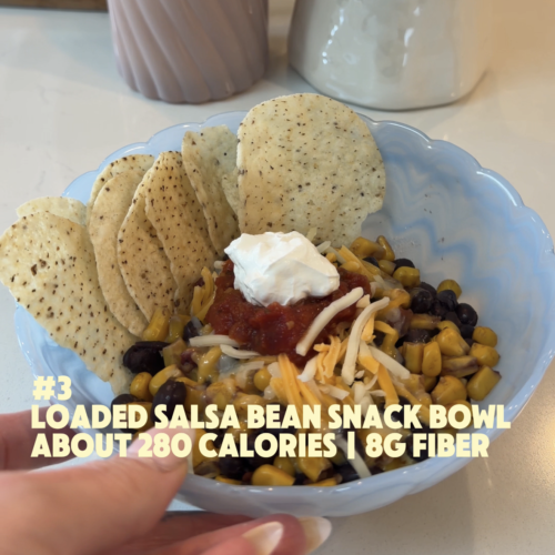 Loaded Salsa Bean Snack Bowl
